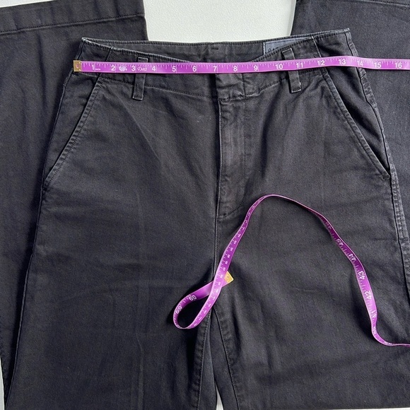 Gap Mid Rise Loose Khakis black office casual 25​​ - Picture 6 of 10